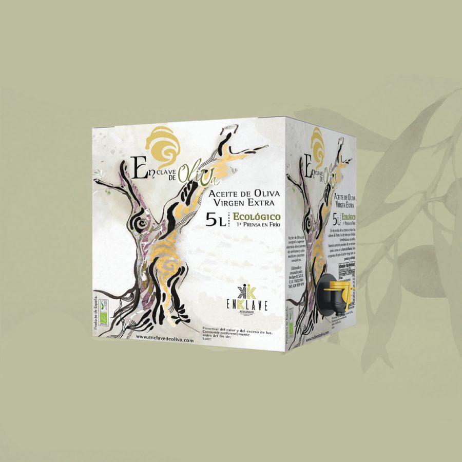 Aceite de oliva virgen extra ecológico en bag-in-box 5L (7,8 €/L)